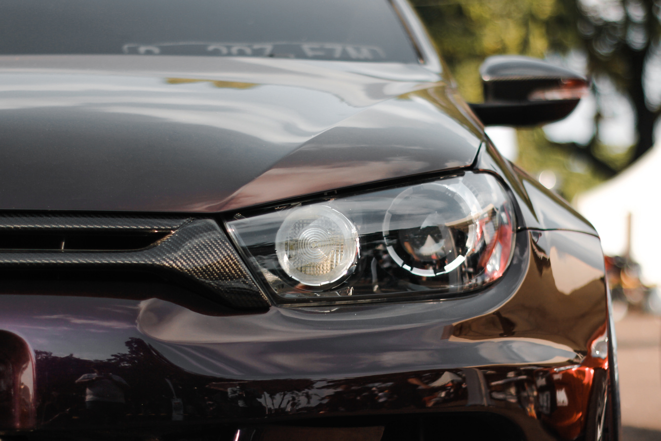 Close-Up Photography of Headlight